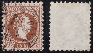 Austria - 1877 - Scott #38 - used - Franz Josef