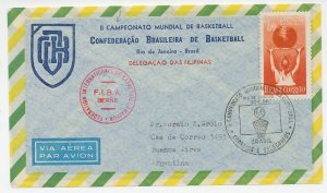 Cover / Postmark Brazil 1954 Basketball - World Championship