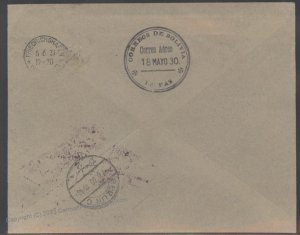 Bolivia 1930 Graf Zeppelin LZ127 Mi68C Cover Berlin Luftpost Connection 112526