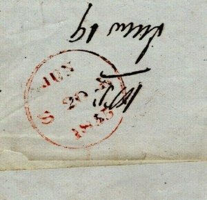 GB Scotland Super SG.18 Cover *CROSS* Scots Local Edinburgh 1d Red 1855 PD217 