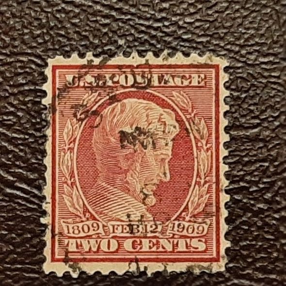 US Scott # 367; 2c Lincoln; used from 1909; VF centering. off paper