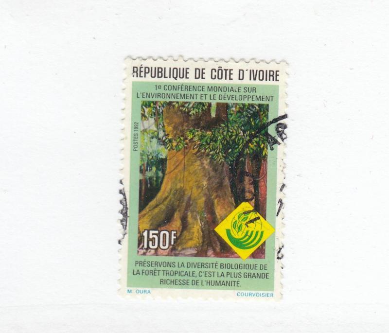 IVORY COAST # 929j VF-LIGHT USED 150f  CAT VALUE $70