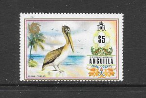 BIRDS - ANGUILLA #159  BROWN PELICAN  MNH