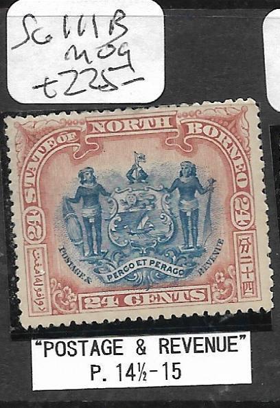 NORTH BORNEO (P0405B) 24C ARMS LION SG 111B  MOG