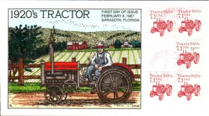 #2127 Tractor 1920s Collins FDC