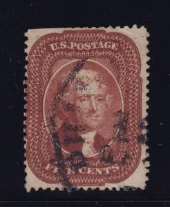 28 F-VF used neat cancel scarce Red Brown with nice color cv $ 1100  ! see pic !