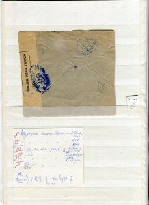 CZECHOSLOVAKIA; 1919 LETTER COVER fine used Censor Cover to Belgium