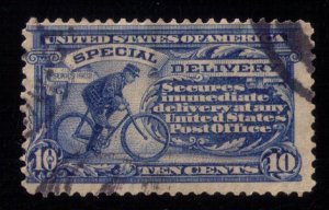 US Sc #E6A Used 10c Special Delivery BLUE SHADE F-VF