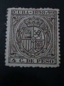 ​CUBA-1898-99 COAT OF ARM-126 YEARS OLD-MH STAMP-VF-RARE SCOTT NOT LISTED