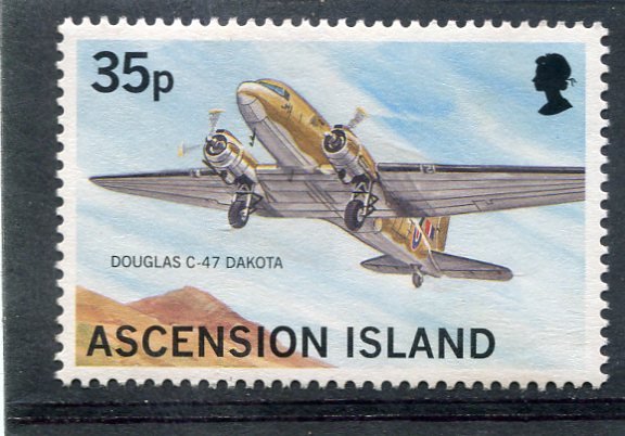 Ascension Island MILITARY AIRCRAFT THE DOUGLAS 1 value Perforated Mint (NH)