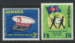 Jamaica SG 242-3 Mint Hinged   SC# 242-3 Salvation Army see details