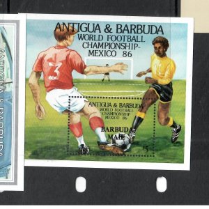 BARBUDA (PP2808B)  WORLD CUP      MINI SHEET       SC 803   MNH 