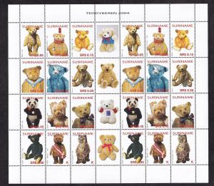 Surinam   #1321  MNH 2004  sheet with  2 blocks of 12  teddy bears