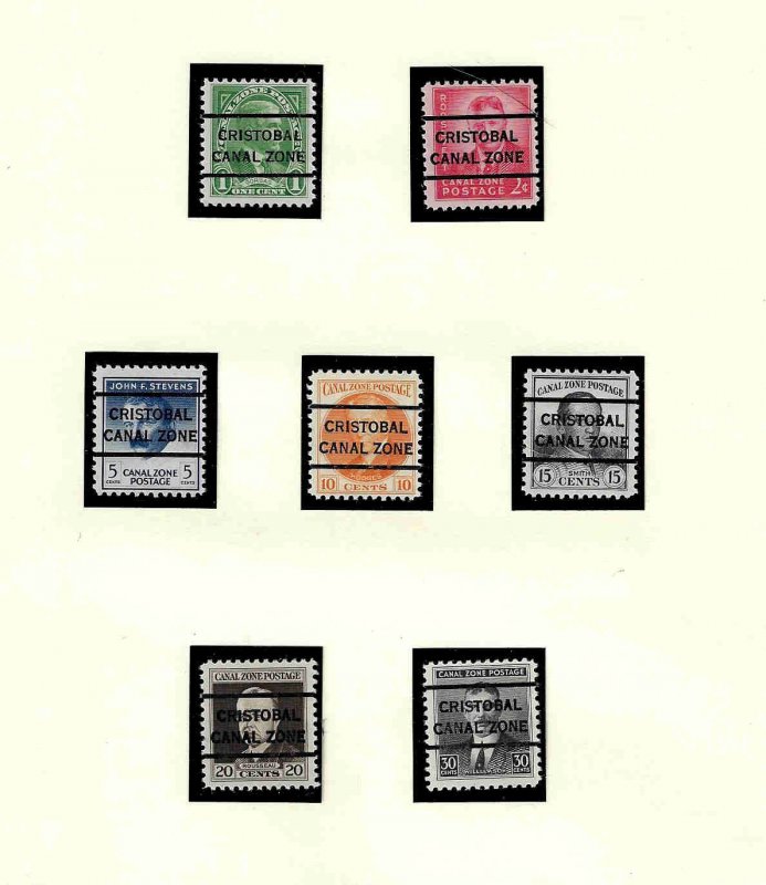 CZ 105-8, 111-113 Mint,OG,NH... SCV $50.00... Cristobal precancels