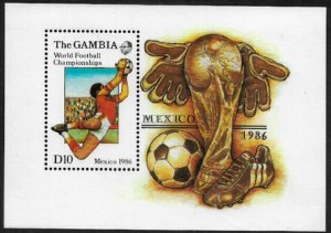 Gambia #619 MNH S/Sheet - World Cup Soccer Trophy