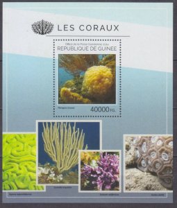 2014 Guinea 10536/B2402 Marine fauna - Coral 16,00 €