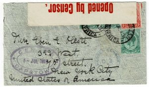 South Africa 1915 Dorchester cancel on cover to the U.S., censored