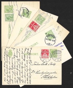 DENMARK (107) Early Old Postal Cards mostly postally used few Mint c1875-1950