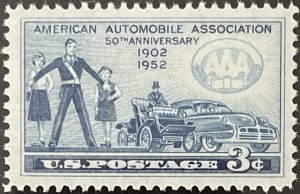 Scott #1007 1952 3¢ American Automobile Association MNH OG VF