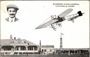 1910 Belfast Ireland Aviation Fliying Carnival Pilot Cattaneo Postcard cover