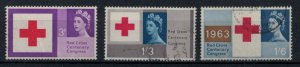 Great Britain 1963 SG202-204 Red Cross - Used