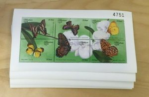 SPECIAL LOT Bhutan 1999 1239 - Butterflies - 50 Sheetlets of 6v Each - MNH