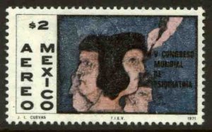 MEXICO C392, Congress of Psychiatry, painting. MINT, NH. VF.