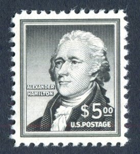 US 1954. Hamilton $5 stamp. Mint. LH. Sc#1053.