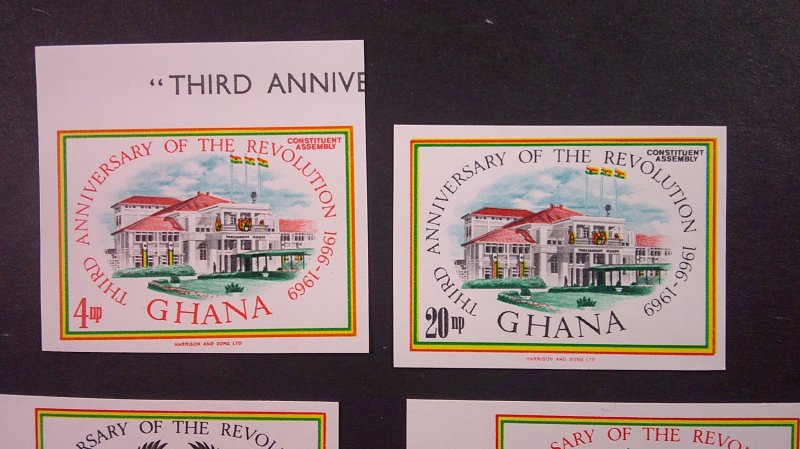 Ghana1969 Scott# 352-355 IMPERF. Mint XF NH Complete set of 4
