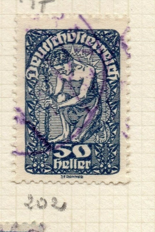 Austria 1919 Early Issue Fine Used 50h. NW-120080