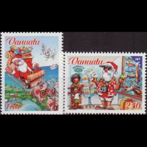 VANUATU 2013 - Scott# 1067-8 Santa Claus 160-250v NH