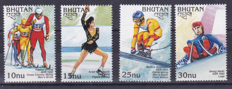 Bhutan 196 Nagano Winter Olympics Complete (4)+2 S/S.(2)+Shettlet (8) VF/NH