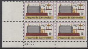 1500 Electronics Progress Plate Block MNH