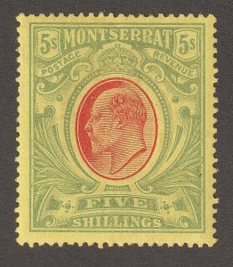 EDSROOM-16693 Montserrat 40 LH 1908-13 High Value Edward VII CV$65