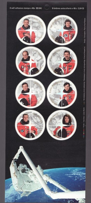 2003 -  #1999 a-h SS - 8 Canada Astronauts Stamps - Chris Hadfield etc..