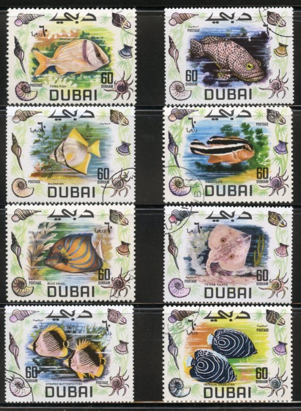 Dubai Scott 101-107 - UVFNHOG (CTO) - Complete Fish Set - SCV $2.80