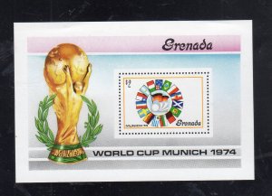 GRENADA #561 1974 WORLD CUP SOCCER MINT VF NH O.G S/S aa