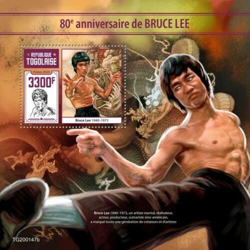 Togo Famous People 2020 MNH Bruce Lee Martial Arts Actors 1v S/S 