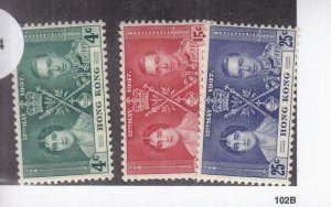 Hong Kong: Sc #151-153, MH (34144)