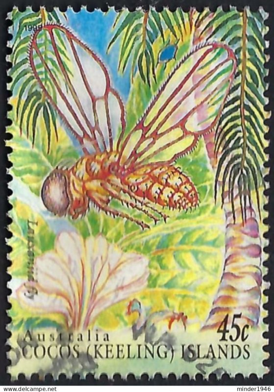 COCOS (KEELING) ISLANDS 1995 QEII 45c Multicoloured, Insects-Lauxanid Fly SG3...