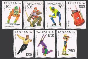 Tanzania 1201-1207,1208,MNH.Michel 1705-1711,Bl.239. Olympics Lillehammer-1994