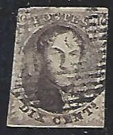 Belgium #3 Used Single Stamp Imperf. cv $100