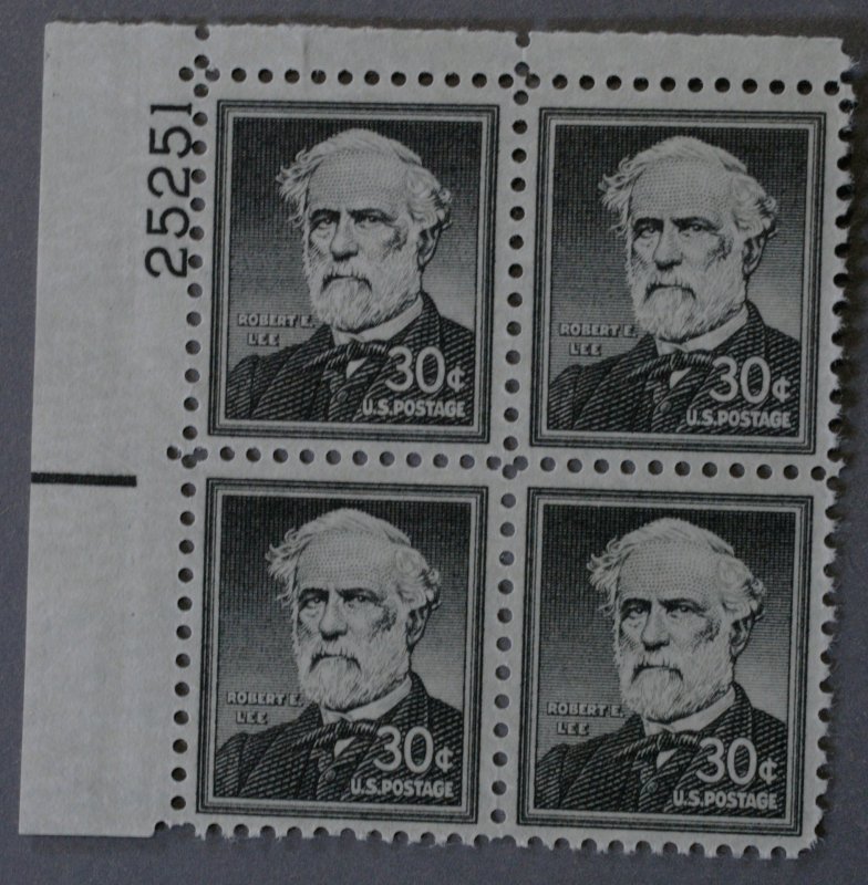United States #1049 30 Cent Lee Plate Block of Four MNH