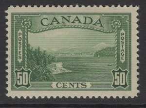 CANADA SG366 1938 50c GREEN MNH 