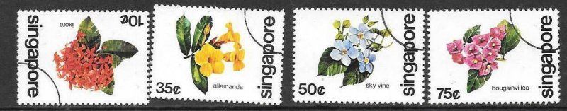 SINGAPORE SG392/5 1980 FLOWERS FINE USED