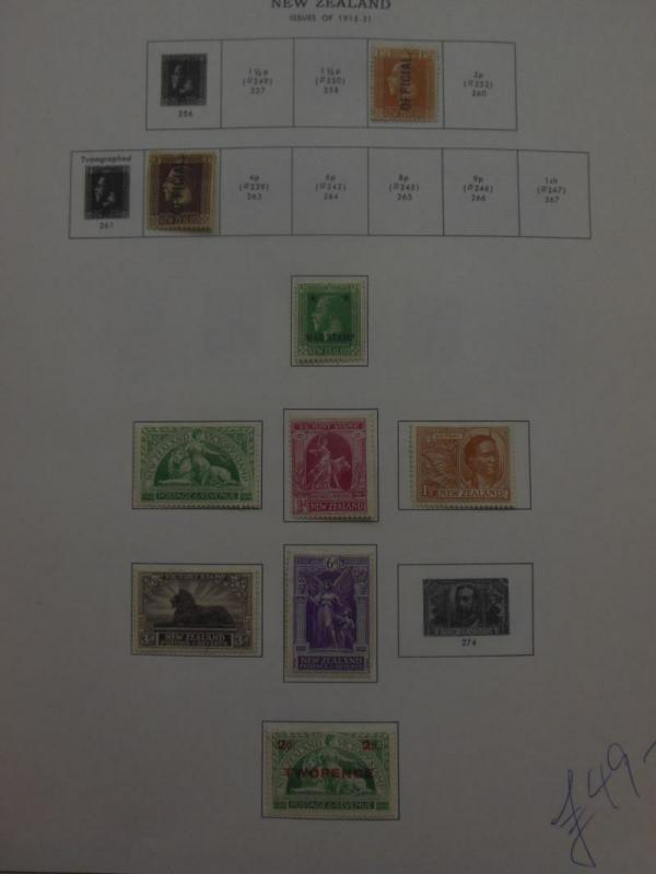 NEW ZEALAND : Beautiful all Mint collection on album pages. SG Catalog £2,936.00