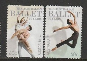 2012 Australia - Sc 3802-3 - used VF - 2 single - Ballet