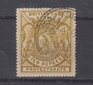 British East Africa QV 1897 10 Rupees SG97 VFU  BP6433