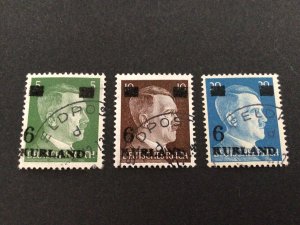 German Occupation issues Kurland Latvia 1945 set used stamps 58360