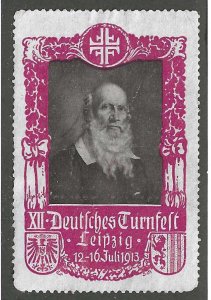 1913 German Gymnastics Exhibition, Leipzig, Germany, Poster Stamp